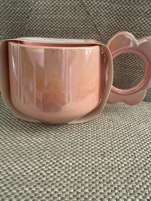 NEW Thyme & Table Pink Iridescent Pearl Finish Coffee Tea Mug 13.5 Oz