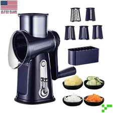 Rotary Cheese Grater Multi-Purpose Stainless Steel Shredder With Handle