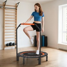 SPORTNOW 102cm Faltbares Fitness-Rebounder Fitness-Trampolin mit Haltegriff