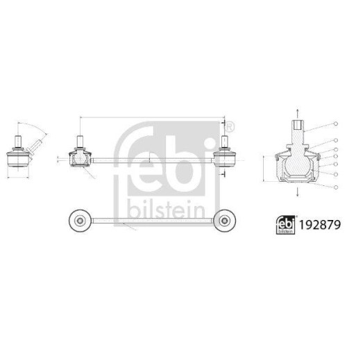 febi Bilstein Stange/Strebe, Stabilisator 192879 FüR Hyundai KIA-image