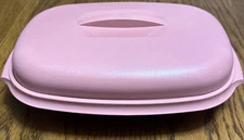 VTG TUPPERWARE Microwave Food Steamer 6 Cup Dusty Rose Pink 3 Piece 1273-3