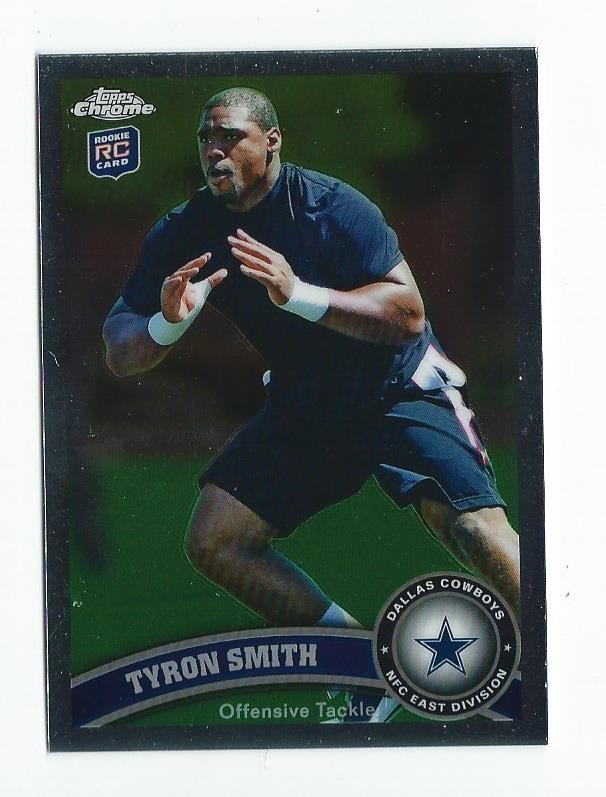 2011 Topps Chrome #38 Tyron Smith RC Rookie Cowboys