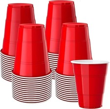 Plastic Cups 50 Pack  Free Durable Red Party Cups, Reusable red party cups.