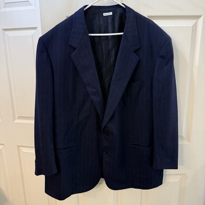 Brioni Blue Striped 100% Wool Sportcoat Blazer Measurements In Pics