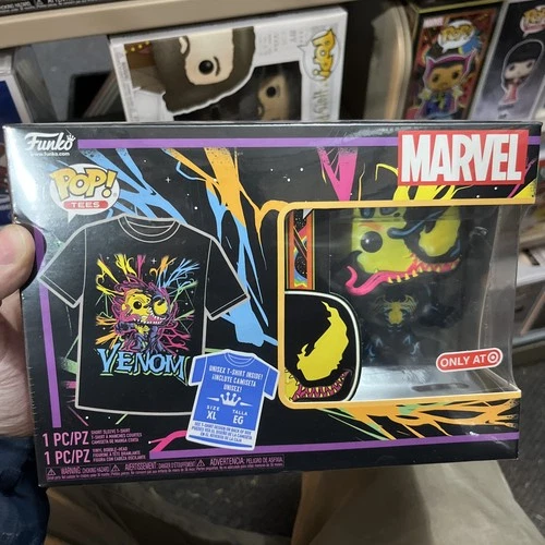 Funko POP! Eddie Brock Venom Blacklight POP & Tee - XL