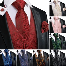 Fashion Mens Vest Red Green Blue Waistcoat Wedding Formal Casual Suit Gilet