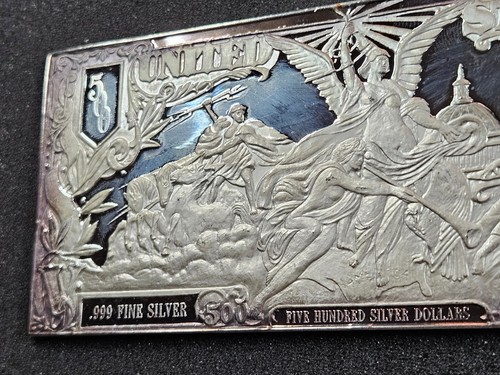 ๐ 1996 Washington Mint 8 Troy oz .999 Silver $500 Certificate Educational Bar - Picture 2 of 7