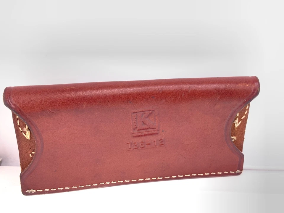 Triple K 6 Escopeta Shot Shell Cinturón Bolsa Cuero 12 Calibre Marrón Slide Carrier Foto 2 de 4