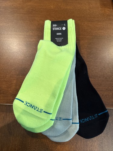 STANCE - Icon Quarter 3 Pack - Casual - Green/Black/Gray - Large - Picture 1 of 2