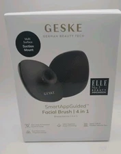 GESKE - Smart App Guided 4 IN 1 SONIC FACIAL BRUSH WITH HANDLE: Gray NIB 