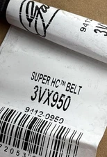 2x Genuine Gates Super HC 3VX950 V-Belts 9412-0950 thumbnail 3