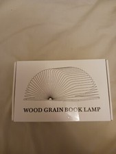 Wood Grain Folding Book Lamp   Rechargeable LED Night Light   New Open Box