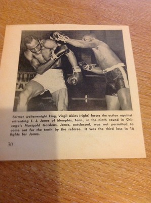 Ephemera Picture 1961 Boxing Virgil Atkins T J Jones Memphis