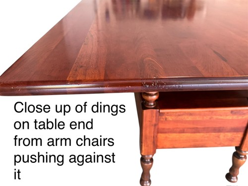 Bob Timberlake by Lexington-Solid Cherry Dining Table Trestle Storage Vintage - Picture 13 of 14