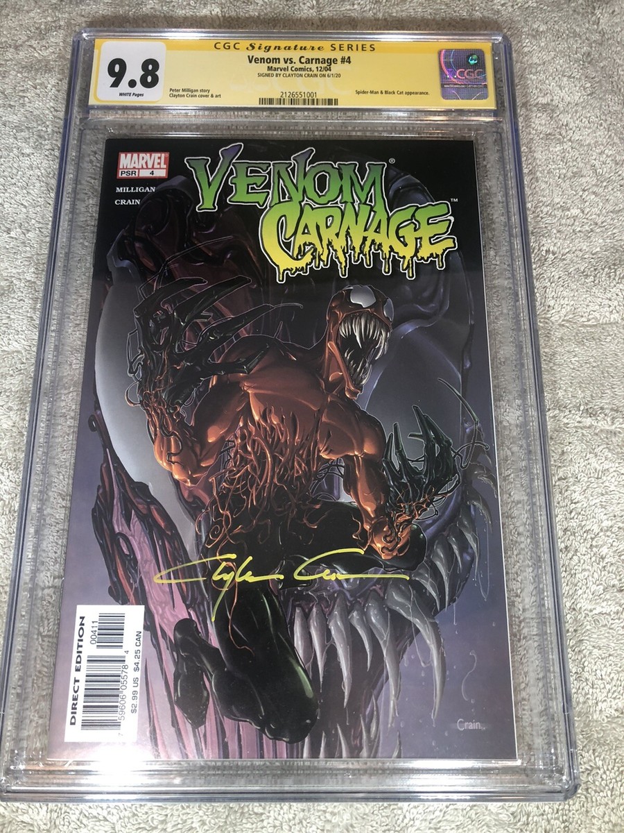 Venom vs Carnage 4 CGC 9.8 SS Crain 12/04 Spider Man app | eBay