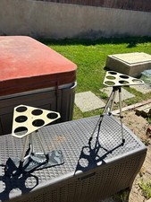 Tripod Beer Pong, Portable Table/Tailgate Game, triangle, wood