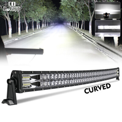 52'' Gebogener LED Lightbar Lichtbalken Spot/Flood Combo Für Offroad 4x4 4WD 12V