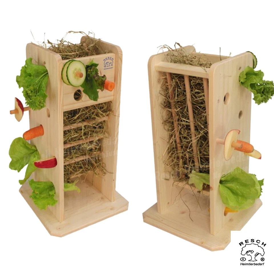 (40,70€/Stk.) Resch Futterturm L/H/B 24,5x40x24,5cm Meerschweinchen, Kaninchen