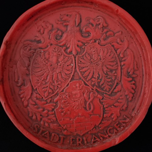 Impérial Allemand Wilhelm I Royal Cire Joint Stadt Erlangen 'Bavaria' Allemagne - Photo 1 sur 12