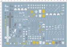 MG 1/100 The 08th MS Team MS-07B-3 Gouf Custom GDM Model Water Decal 14x21cm