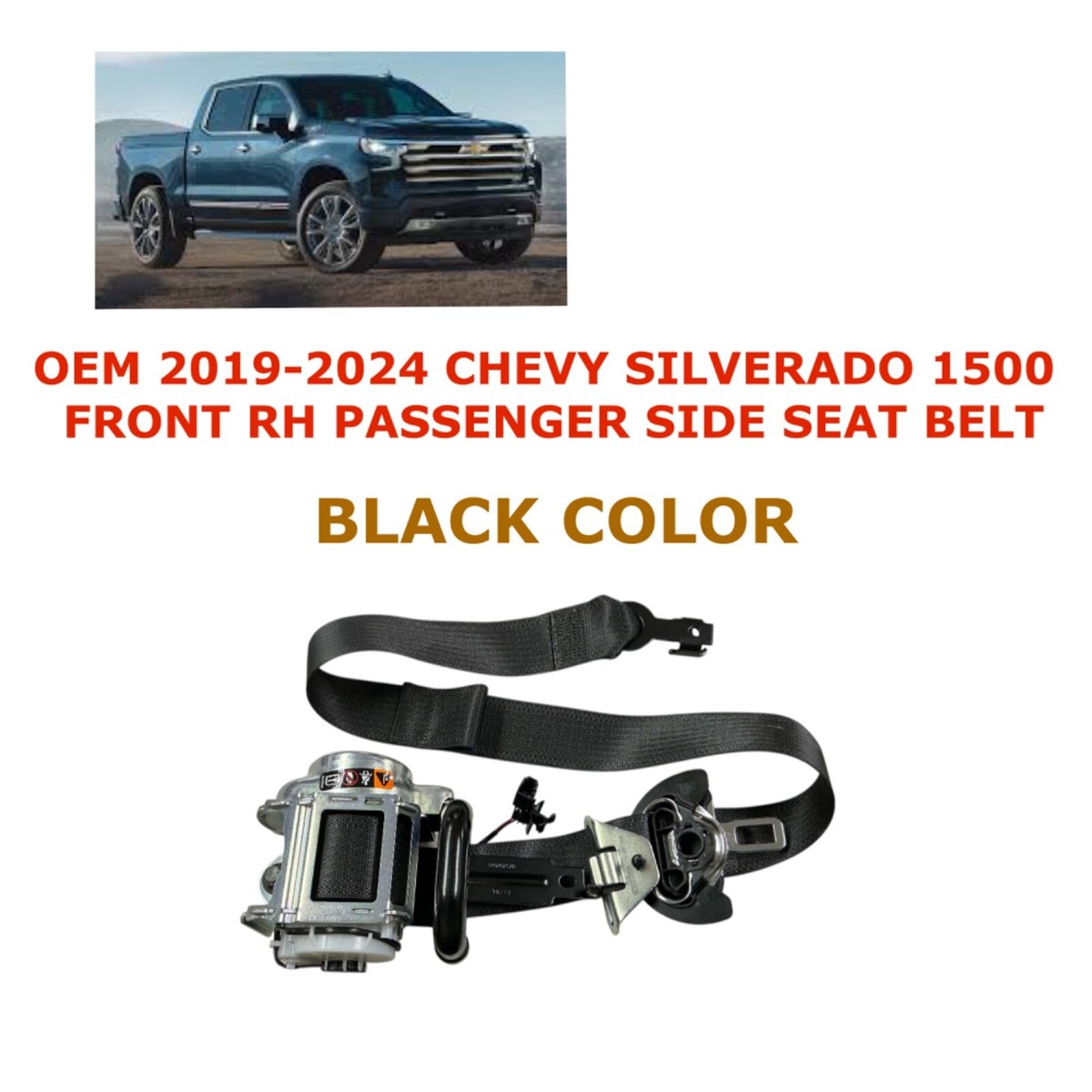 2020-2023 Chevrolet Silverado GMC Sierra Seatbelts Set – Left & Right (Used)