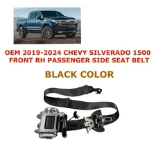 2019 20 21 22 23 2024 Chevy Silverado 1500 front right side seat belt BLACK