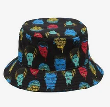 Universal Monsters Dark Neon Heads Bucket Hat