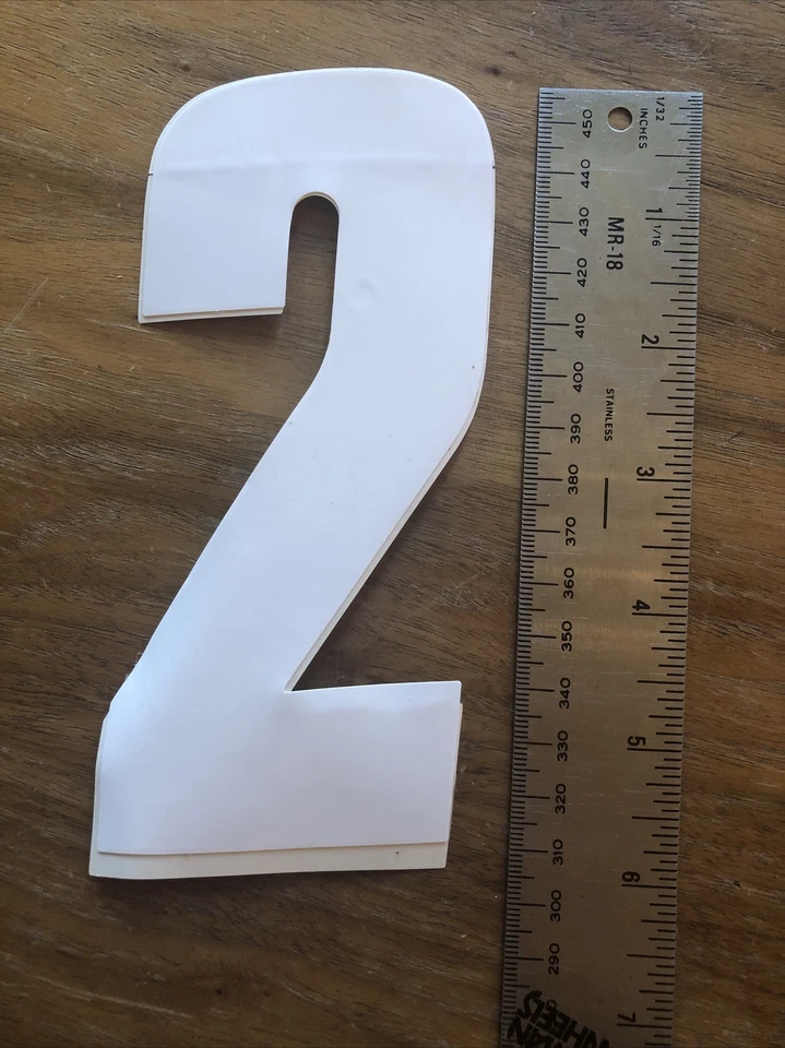 "Calcomanías de número blancas #2 para bicicleta BMX de colección - pegatina de vinilo BMX MX de 6""" Foto 2 de 2