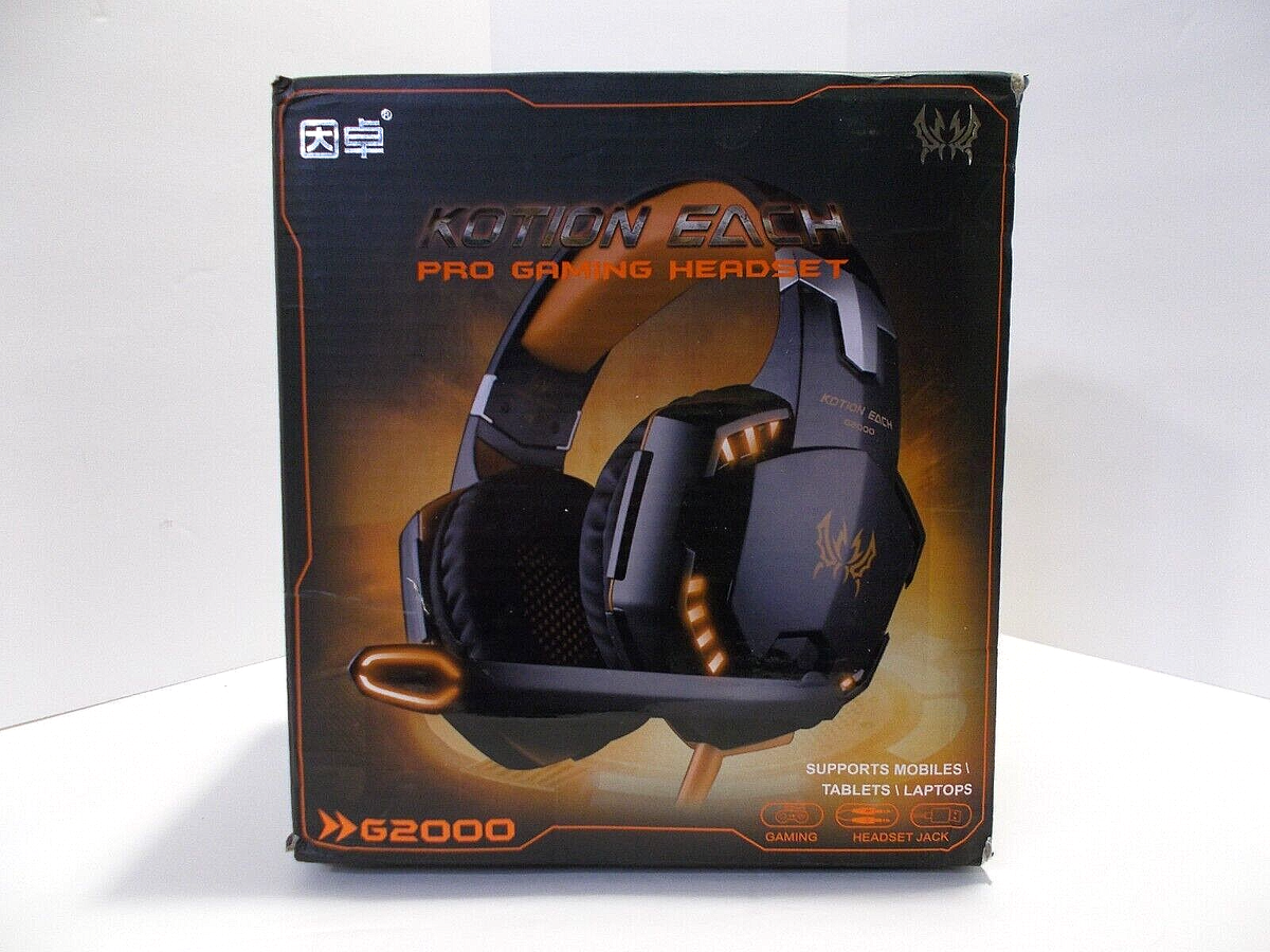 Kotion Each Pro Gaming Headset G2000 ORANGE LED Wired Supports