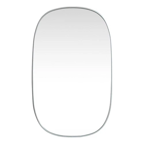Elegant Decor Brynn 30x48" Oval Modern Metal Wall-Mounted Mirror in Silver - Picture 2 of 11