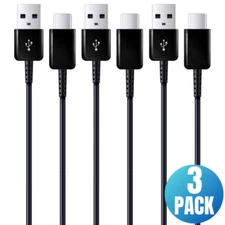 3 Pack Fast USB Type-C Cable Charger Cord 4ft Lot For Samsung Galaxy S20 S10 S9