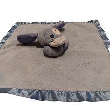 Summer Puppy Dog Lovey Baby Blue Security Blanket Plush Stuffed Animal Toy satin