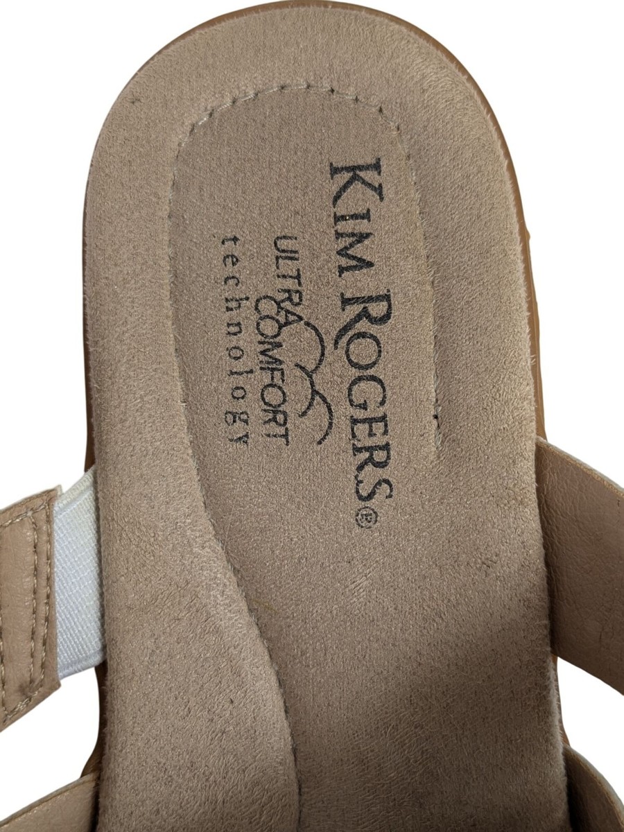 Kim Rogers Ultra Comfort Technology Rahnay White Sandals Size 8.5