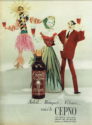 Werbung Advertising 0122 1956 Süßwein Cepno edle Rebsorten Pernod Fils