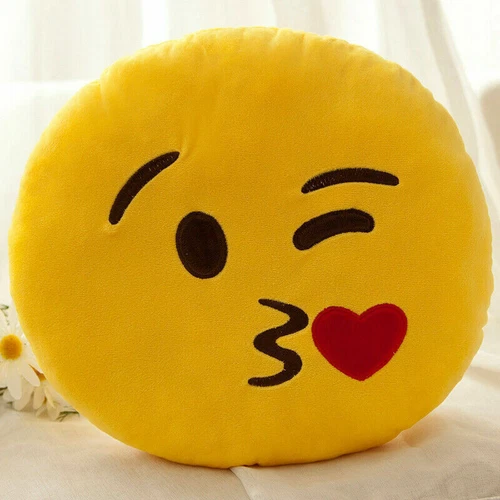 Kindergeschenk Emoji Soft Cushion Kissen Smiley Emoticon Plüschtier 33cm - Bild 4 von 42