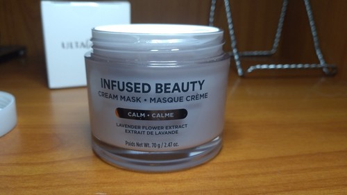 ULTA INFUSED BEAUTY CREAM MASK CALM LAVENDER CHAMOMILE EXTRACTS 2.47 OZ JAR ALOE - Picture 2 of 9