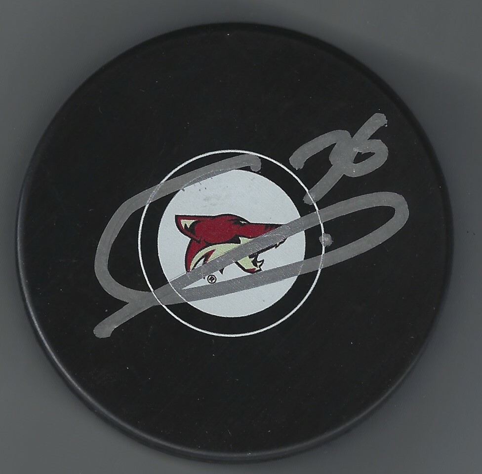 Christian Fischer Autographed Signed Arizona Coyotes Hockey Puck - w / COA 