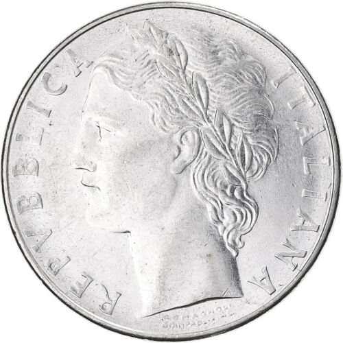 [#369622] Moneta, Włochy, 100 Lire, 1977, Rome, AU(55-58), Stal nierdzewna, KM:9 - Zdjęcie 1 z 2