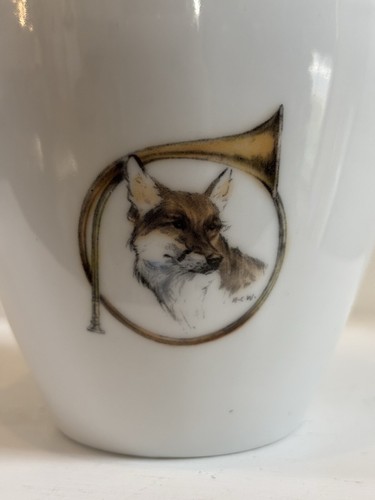 M.C. Weiler Fox Hunting Delano Studios Lidded Bowl Delano Studios Setauket NY - Picture 10 of 15