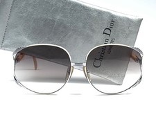 GAFAS DE SOL VINTAGE CHRISTIAN DIOR 2250 BLANCAS/PLATEADAS DE GRAN TAMAÑO 1970 ALEMANIA