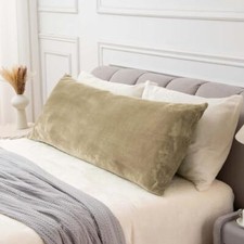 Pillow Cover with Zipper Closure, Super Soft and Cozy Fuzzy Fleece Body Camel