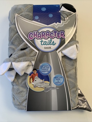 Plush Character Tails Blanket Shark NEW Kids 55” - 第 2/4 張圖片