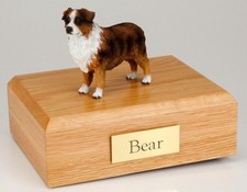 Australian Shepherd Pet Funeral Cremation Urn Avail in 3 Diff Colors  4 Sizes