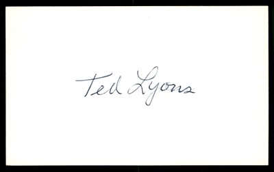 Ted Lyons Baseball Index Card Signed Auto Autograph (no COA) *g7