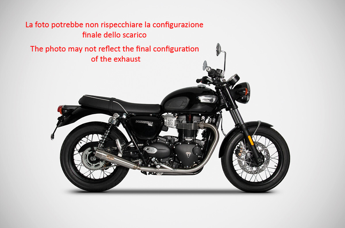 DOUBLE EXHAUST ZARD ZARD STEEL POLISHED RACING TRIUMPH BONNEVILLE