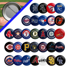MLB Team Logo Collector Pin/Button CHOOSE TEAM 2.25" Baseball Fan Gift