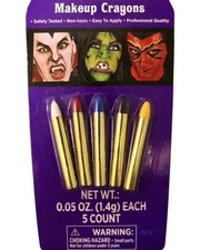 25941 - Makeup Crayons 5 Colors 8" Set For Face 2-16 