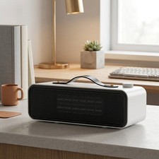 Quiet Compact Heater for Bedroom Study or Workspace 28 10 10cm Plastic