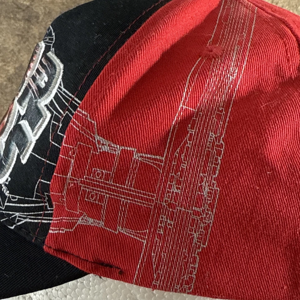 Star Wars Youth Snapback Hat Cap 3D Spell-Out Red Black Under Bill Print - Image 4 of 4
