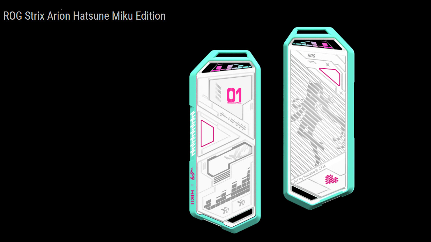 💠 ROG Strix Arion x Hatsune Miku Edition SSD Enclosure - Fast Free Shipping